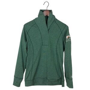 Cutter & Buck Green Shoreline Half-Zip Pullover Bear Patch Women's